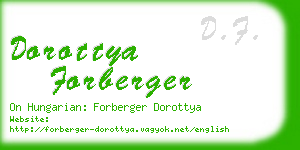 dorottya forberger business card